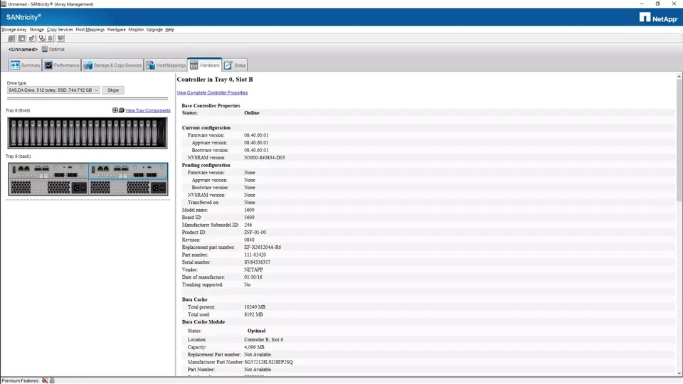 NetApp DE5600 24-Bay Storage Array with 23x 800GB SSD Dual Controller Dual PSU - Image 4 of 4