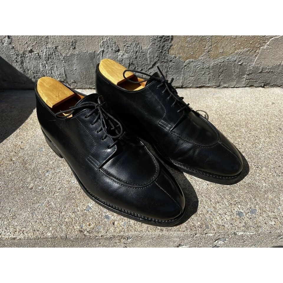 Rare John Lobb Norway Black Textured Norwegian Split Toe Lug Rare John Lobb Norway Black Textured Norwegian Split Toe Lug