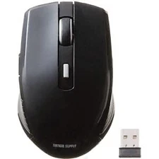 TANOSEE SANWA SUPPLY Blue LED Wireless Mouse 5 Buttons Black MA-TMWBL10BK 1
