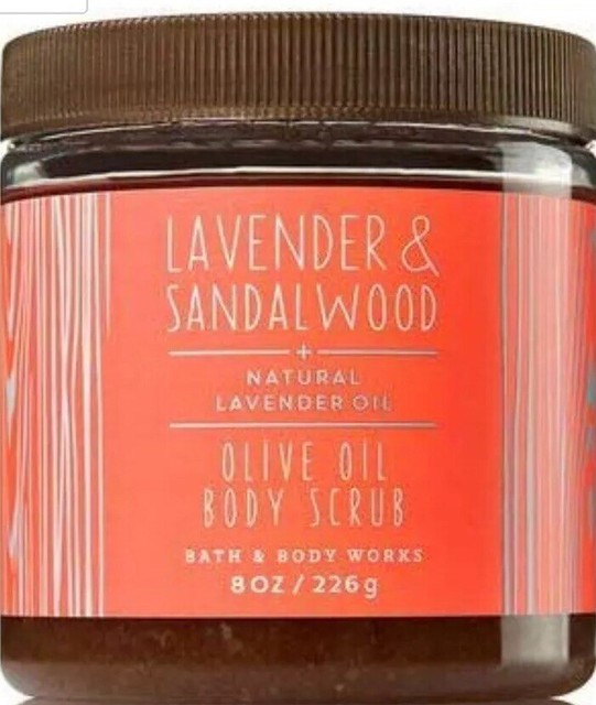 Bath & Body Works Lavender Sandalwood Olive Oil Scrub 8 oz New