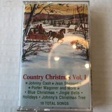VARIOUS ARTISTS - COUNTRY CHRISTMAS VOL.1 - CASSETTE TAPE LIKE NEW OOP