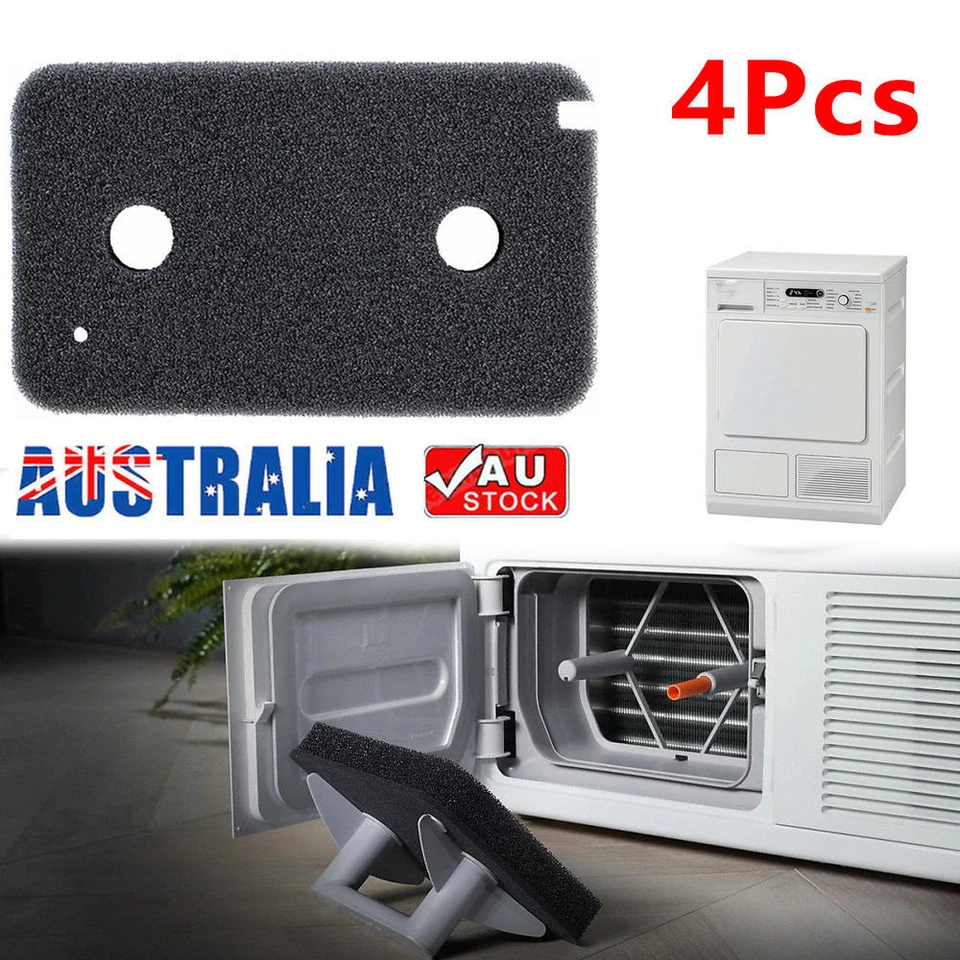 4X Tumble Dryer Foam Filter For Miele T8860WP T8861WP T8873WP T8929WP 9499230 au