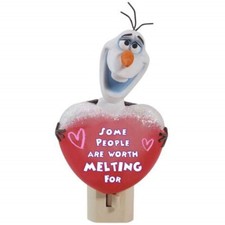Walt Disney's Frozen Movie Olaf Figure Heart NightLight NEW UNUSED BOXED