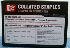 Grip Rite L Style Narrow Crown Staples Electrogalvanized 18 Ga. (GRL13) FS