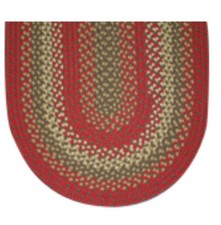 RED BASKET WEAVE BRAIDED AREA RUGS By COLONIAL RUG--MANY SIZES! 813