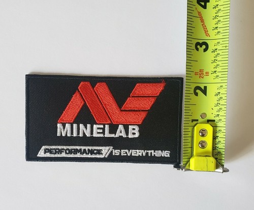 Minelab Logo Embroidered Patch Iron On Metal Detector Detecting Accessory - Picture 2 of 3