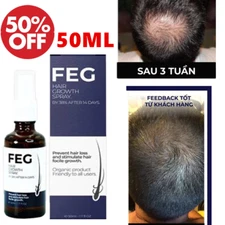 FEG Organic Anti Hair Loss Hair Growth CureOil Care Hair 50ml Natural& Safe..