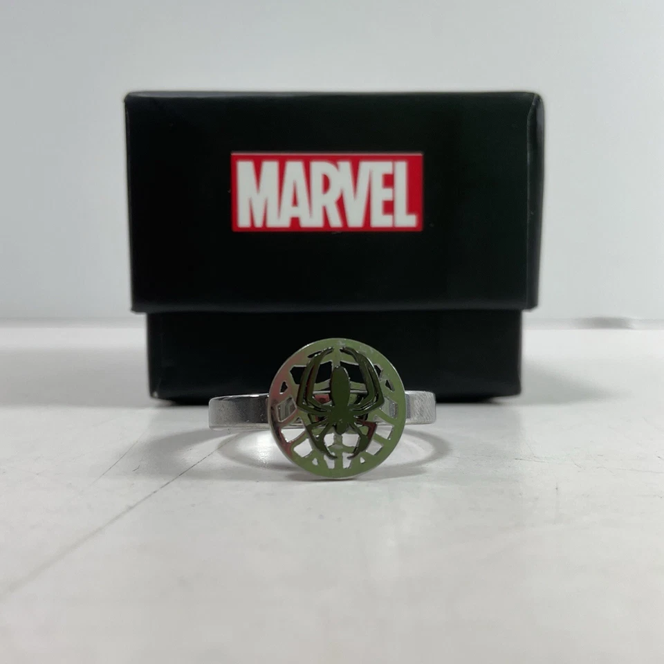 Anillo para mujer Marvel Comics Spider-Man plateado de latón talla 6 Foto 4 de 4