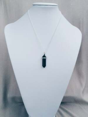 Wizock Black Obsidian & Aventurine Necklace - Wing Pendant, Adjustable 22-26 Inch, Healing Crystal Energy Stone