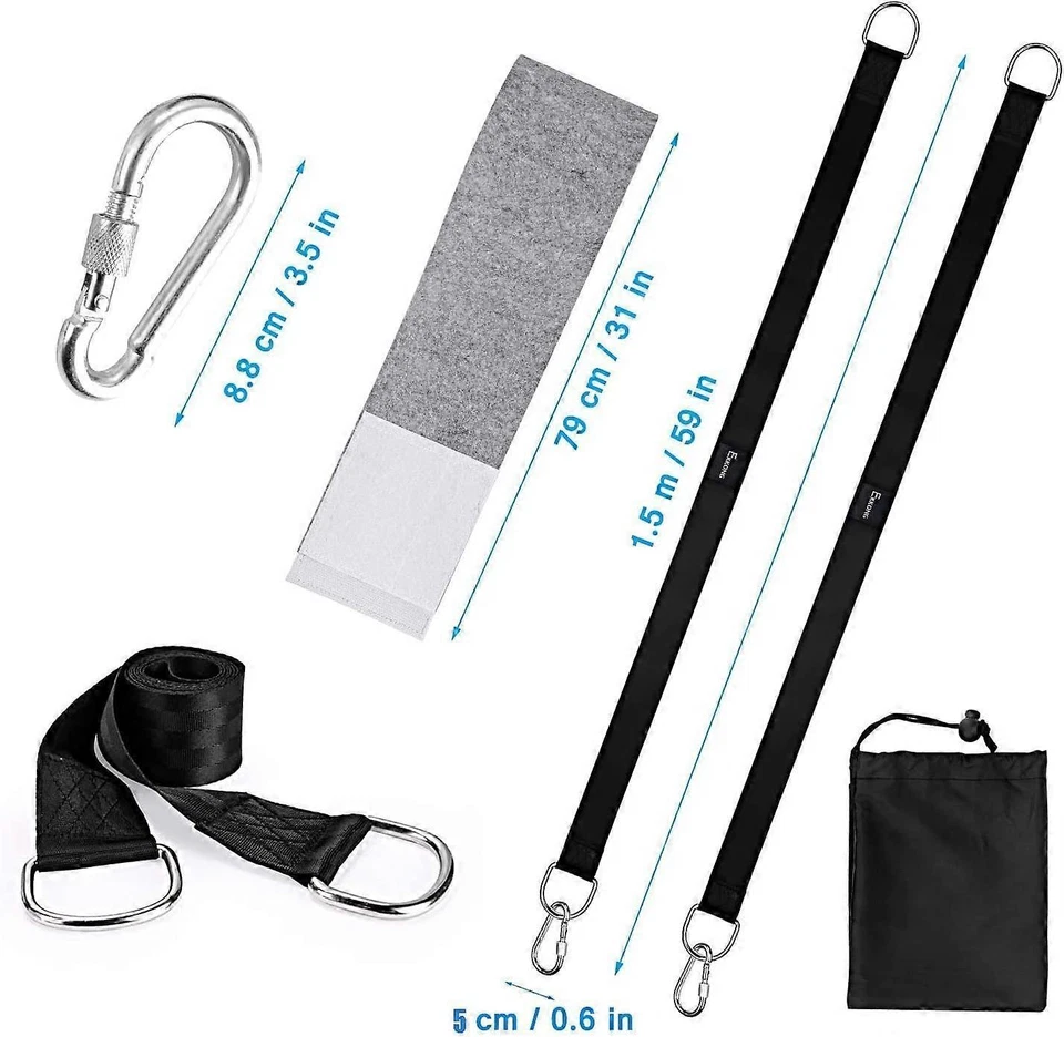 Tree Swing Hanging Kit (Set Of 2) Holds 2200 LBS 5ft Straps + 2 Tree Protectors - Image 2 of 4