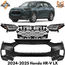 Front Bumper Cover Fascia & Grille Assembly Kit For 2023-2025 Honda HR-V