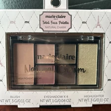 Marie Claire Paris Natural Charm Total Face Palette Highlighter Eyeshadow  Blush