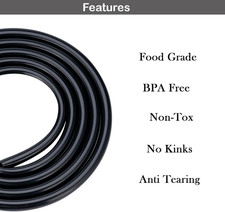 1/4" ID Silicone Tubing, Food Grade 1/4" ID X 3/8" OD Flexible Pure Silicone ...