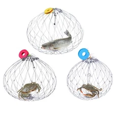 Fishing Net Cage Automatic Open Closing Fish Crab Trap Steel Wire Net Accessorie