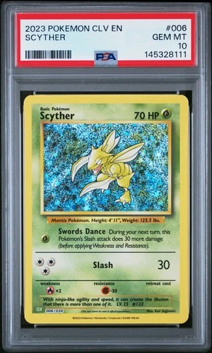 2023 POKEMON CLV-CLASSIC VENUSAUR & LUGIA EX DECK #006 SCYTHER PSA 10