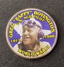 Colorized Kennedy Half Dollar World War II Greg "Pappy" Boyington Free Shipping