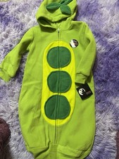 Holiday EdItion Infant Peas In A Pod Costume Green Zipper Newborn OSFM New