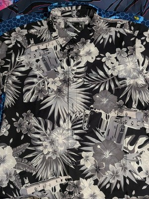 Retro Rifle Men's Bliss Vector V2 Short Sleeve Button-Up Shirt Size L