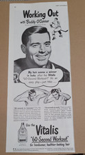 Vintage Magazine Ad-Vitalis {Buddy O'Connor-Hockey MVP '47 & '48}