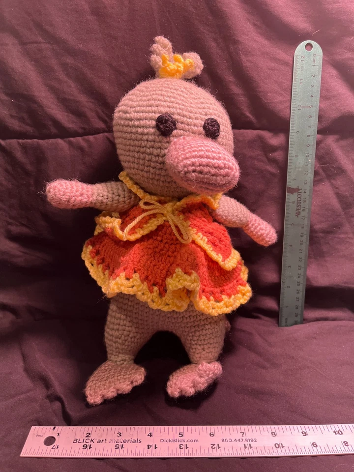 Nuevo Ornitorrinco Ganchillo Hecho a Mano, Traje Extraíble, Pequeño, Animal de Juguete Suave Foto 2 de 2