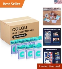 Soft 10000ct Trading Card Sleeves - Acid-Free & Non-PVC for  Protection