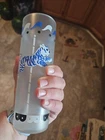 Vintage Libbey Tall Frosted Carousel Circus Blue Tiger Animal Ice Tea Glass
