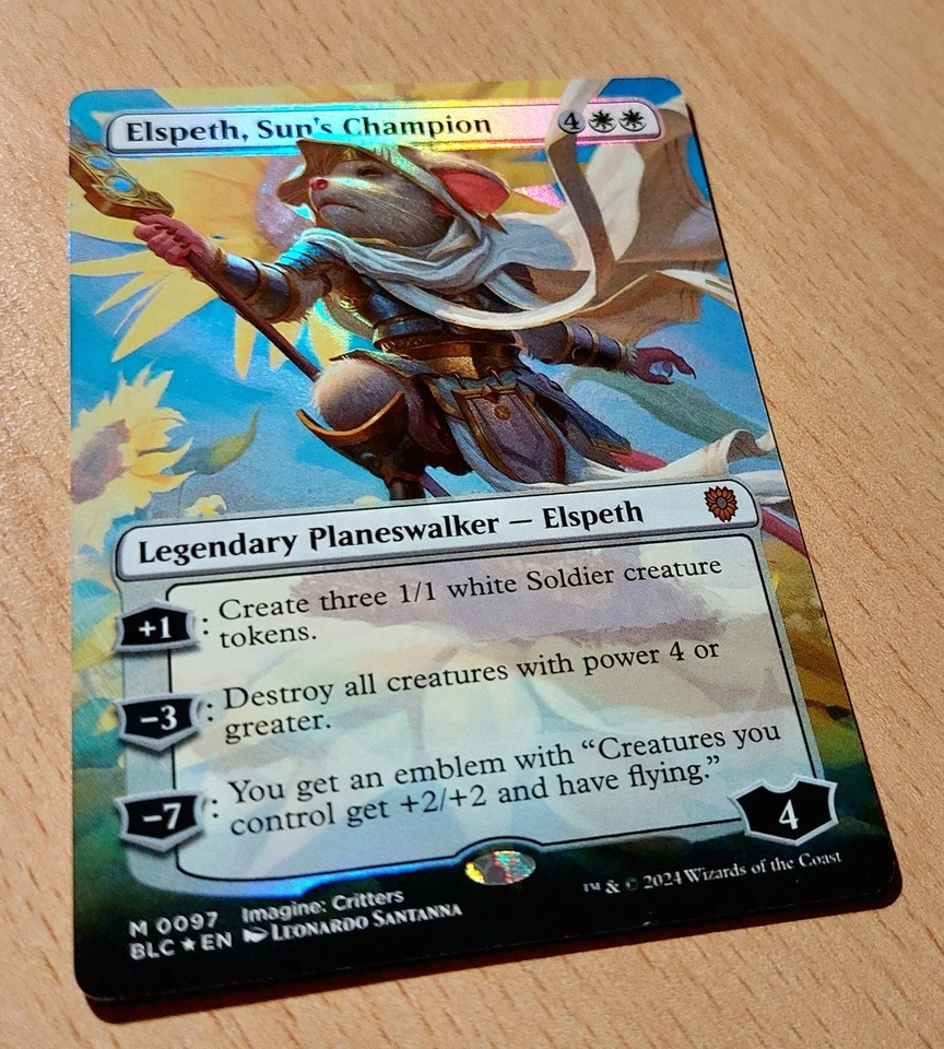Mtg Magic: FOIL Elspeth, Auserwählte der Sonne, Sun's Champion, Special Full Art - Bild 3 von 3