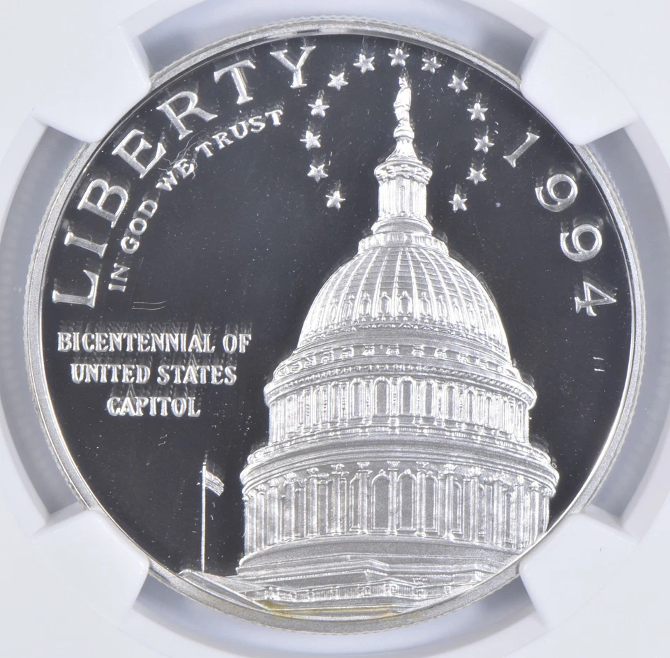 1994-S US Capitol Bicentennial Commemorative Silver Dollar PF70 NGC *0886 - Image 3 of 4