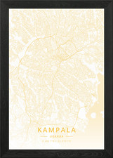 Kampala Uganda Framed Wall Art Poster Canvas Print Picture