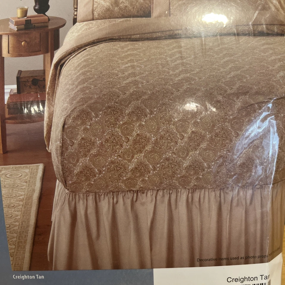 Juego de sábanas dobles MainStays Creighton bronceado 200 TC SÁBANAS FLORALES rosa tostado cachemira Foto 4 de 4