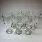 Vintage Anchor Hocking Berwick Boopie Clear Glass Tea/Water 7”  Goblet Set of 6