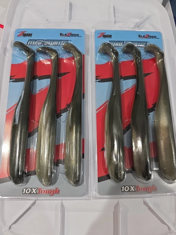 Lote de 2- Z-Man MAG SWIMZ Plástico Suave Swimbait Paleta Cola Ayu Foto 4 de 4