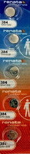 Five 384 SR41SW Renata Watch Battery SR41SW Swiss Made 0 Mercury