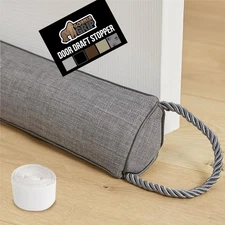 GORILLA GRIP Door Draft Stopper for Bottom of Doors, Weather 32 Inch, Gray 