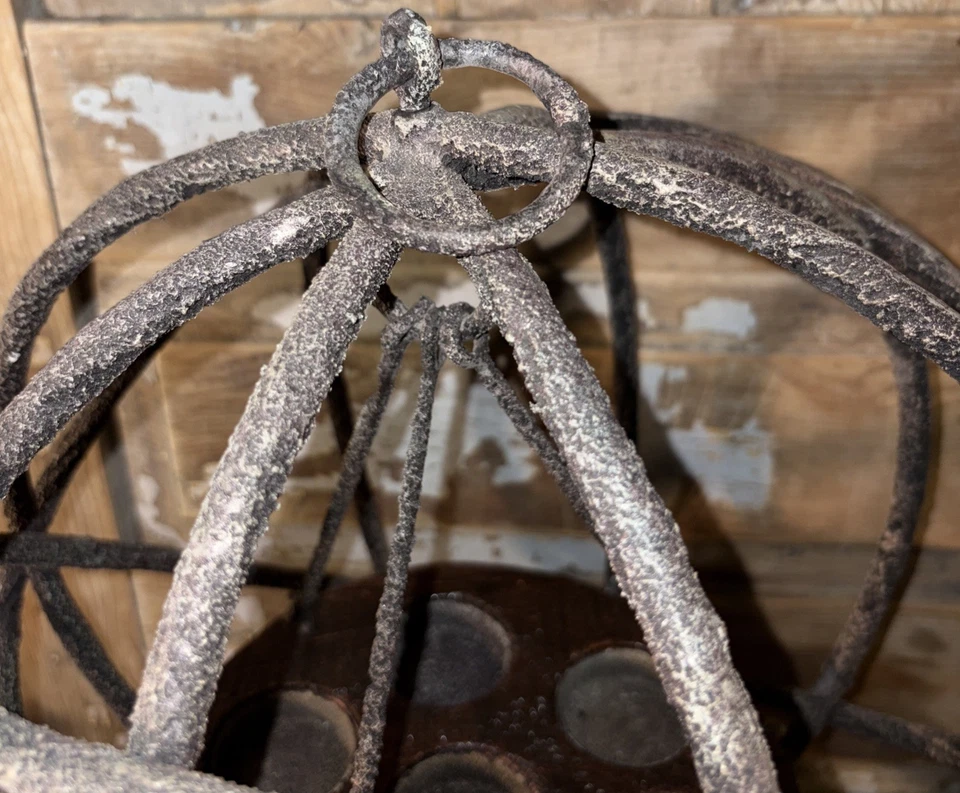 A contemporary Uttermost Sammy metal and wood candleholder. - Image 3 of 4