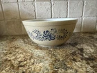 Vintage Pyrex #403 Homestead Nesting Mixing Bowl  2.5L Beige & Blue Floral