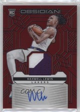 2023 Obsidian Rookie Jersey Ink Electric Etch Red Flood Maxwell Lewis Auto 1b30