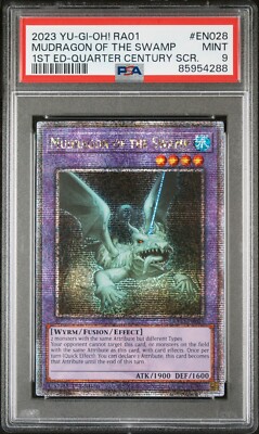 PSA 9 Mudragon of the Swamp RA01-EN028 1st Ed. Quarter Century SCR