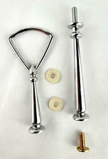 Replacement Metal 2-Tier Handle in Silver Tone for Tidbit Serving Tray Hardware