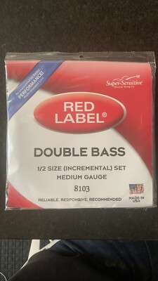Super-Sensitive 8103 Red Label Double Bass String Set - 1/2 Size