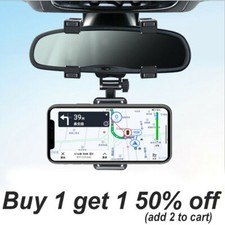 Universal 360 Rotation Car Rear View Mirror Mount Stand GPS Cell Phone Holder US