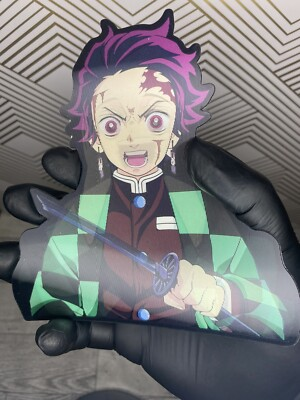 #ad Demon Slayer Tanjiro Kamado 3D Lenticular Motion Car Sticker Decal Peeker $6.99