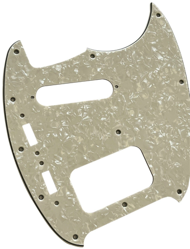 Personalizzato per parapickguard per chitarra stile Fender Kurt Cobain Mustang HS, bianco avorio - Foto 4 di 6