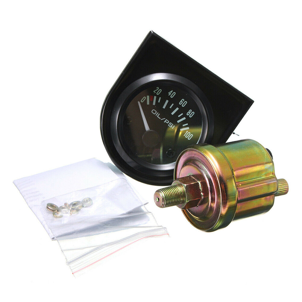 2" 52mm Digital LED Oil Press Pressure Electric Gauge 1/8 NPT Sensor