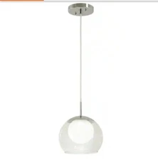 Home Decorators Melinda 40-Watt Equivalence Chrome Integrated LED Mini Pendant