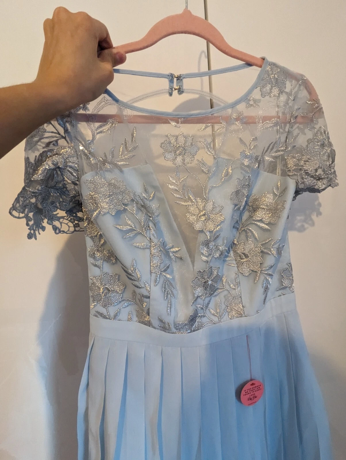 VETEMENTS Abito da damigella d'onore blu ChiChi o abito da ballo UK 8 nuovissimo con etichette