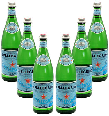 San Pellegrino 6er Set Mineralwasser 6x 0,75l mit Kohlensäure inkl. Pfand MEHRW