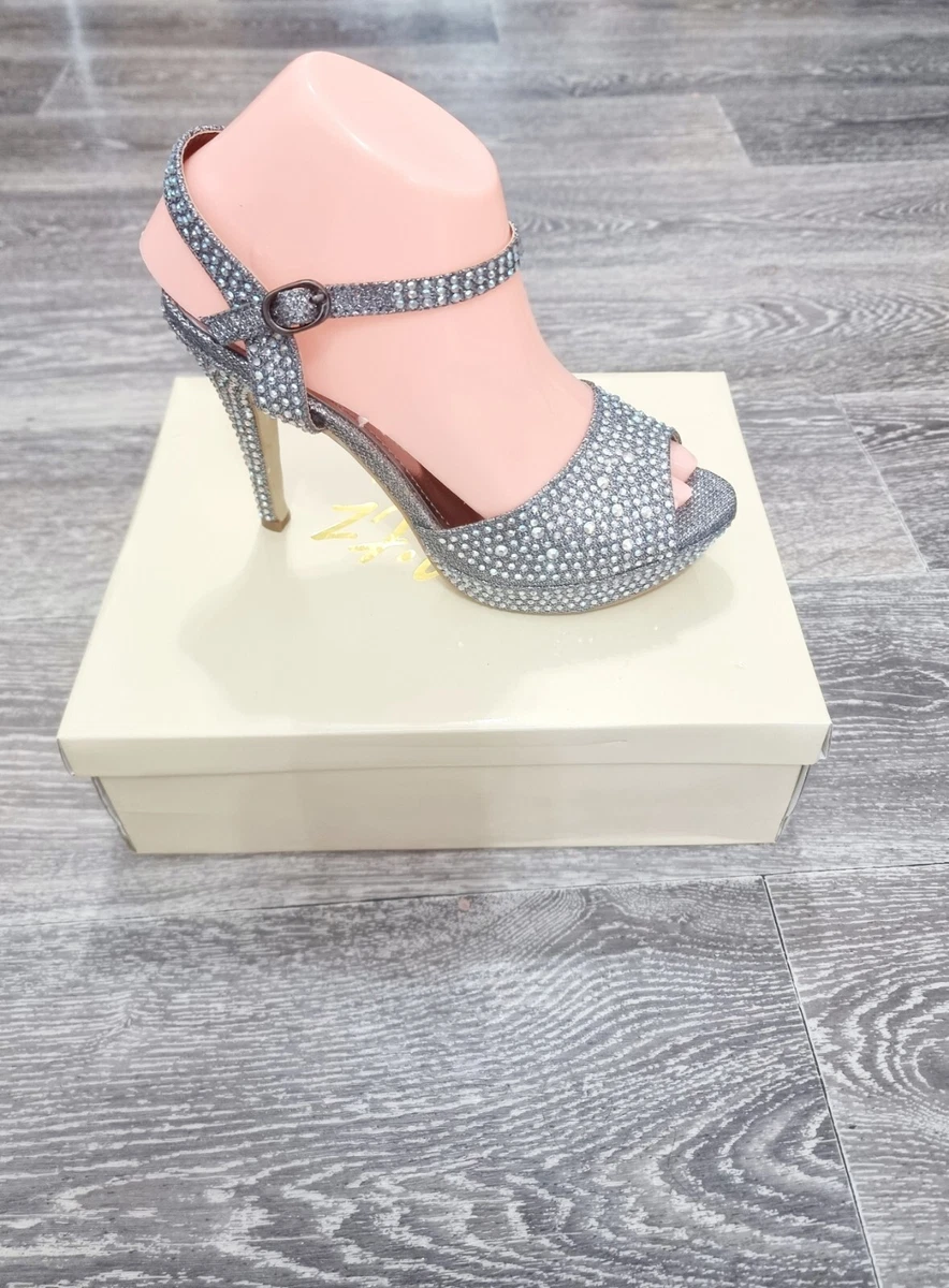 Gray sparkly heels hot sale