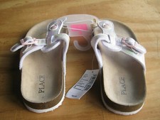 The Children's Place Girl's Slipper Sandal White Size 2