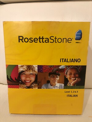 ROSETTA STONE Italian Version 3 Level 1 2 3 Italian Language CD PC Box Set